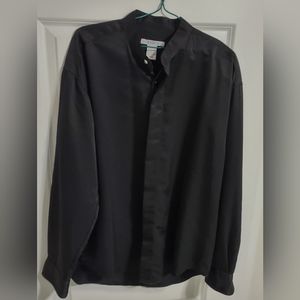 ANDROS Men's Black Dress Shirt Size Medium